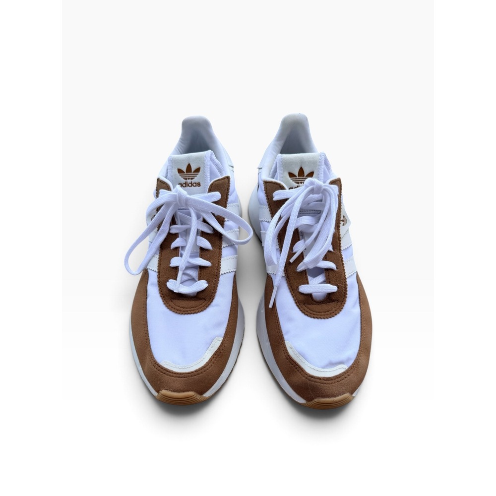 Adidas Retropy F2 White Brown Suede Low Top Sneakers GV9205 Womens 10.5